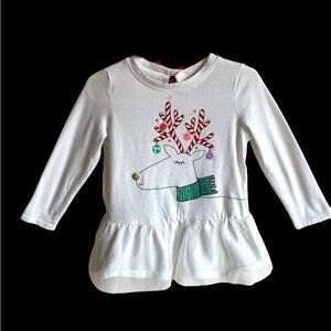 ** 2 for $20** Cat & Jack White Reindeer shirt size 3T.